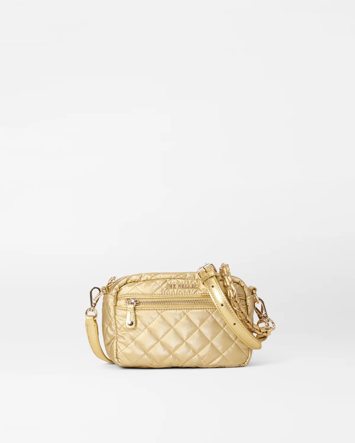 Mini Crosby Quilted Crossbody Bag in Light Gold | MZ Wallace | MZ Wallace