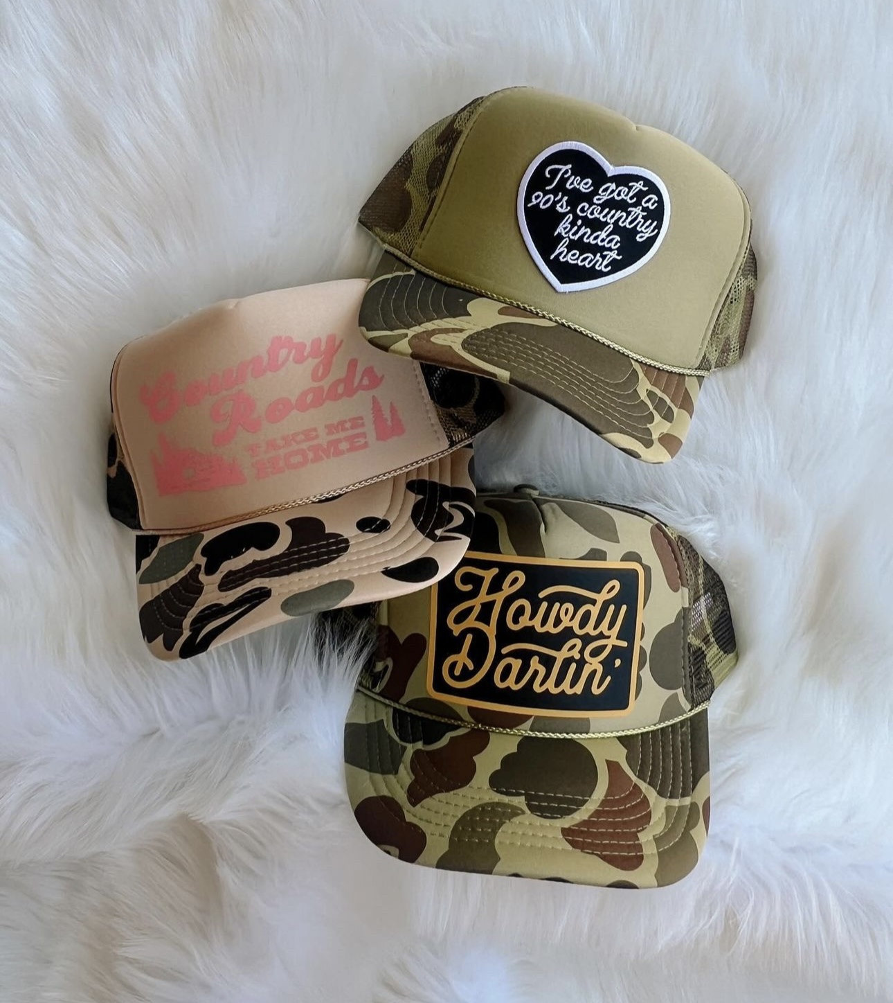Camo, camouflage trucker hats

#LTKStyleTip #LTKSaleAlert #LTKFindsUnder50