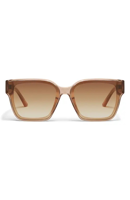 QUAY Drive In 66mm Square Sunglasses in Oat/Sepia at Nordstrom | Nordstrom