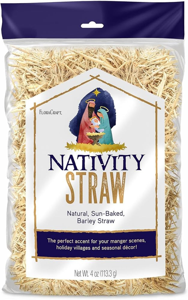 FloraCraft Decorative Nativity Straw 4 Ounce Natural | Amazon (US)