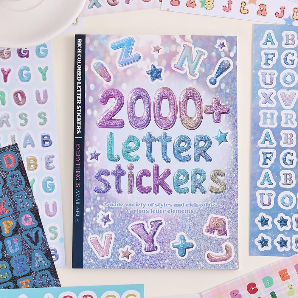 2000+ Pcs Alphabet Sticker for Journaling,Fun & Colorful Craft Letter Stickers for Junk Journal, ... | Amazon (US)