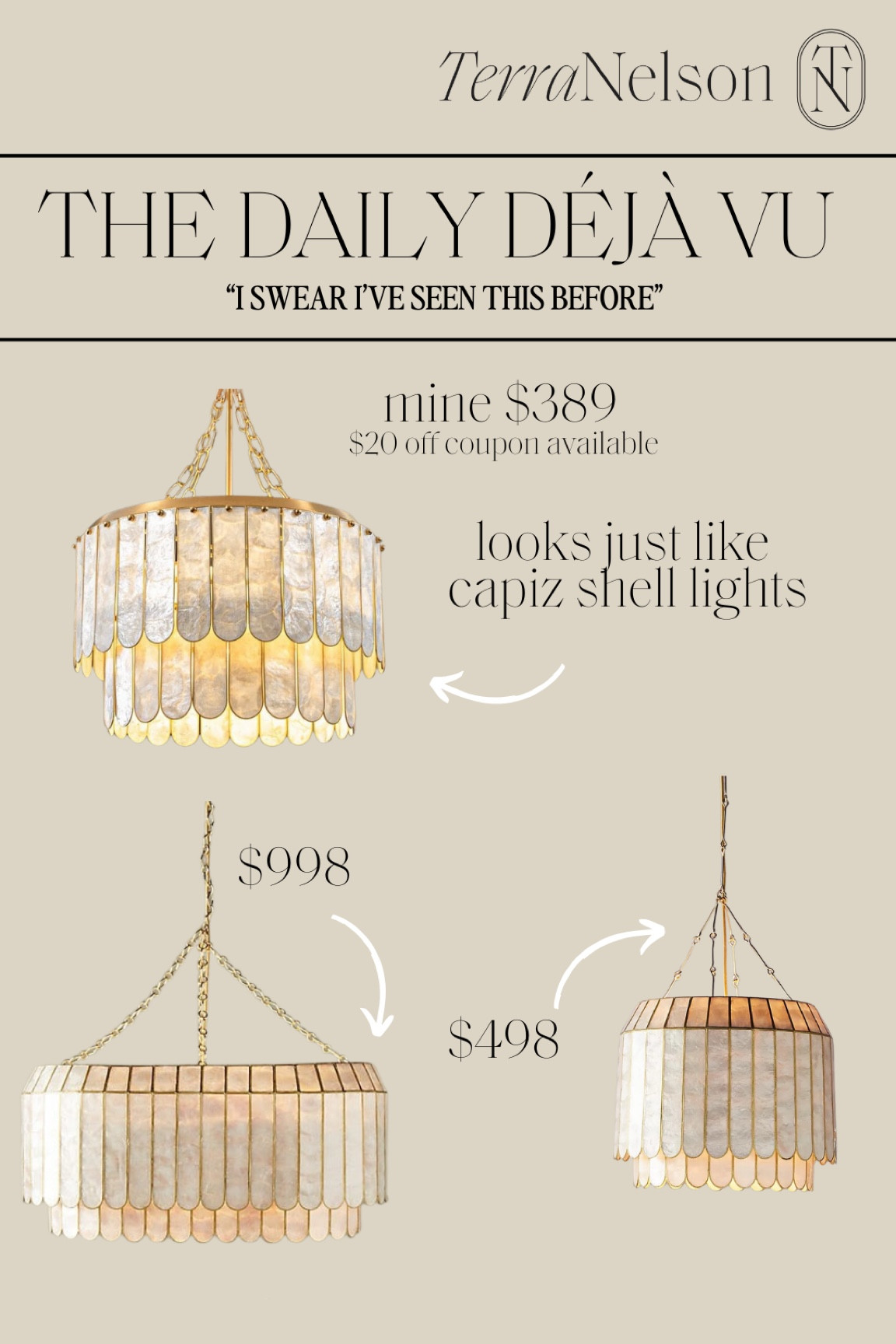 Capiz Shell Lights from Amazon and Anthropologie. 

#LTKHome