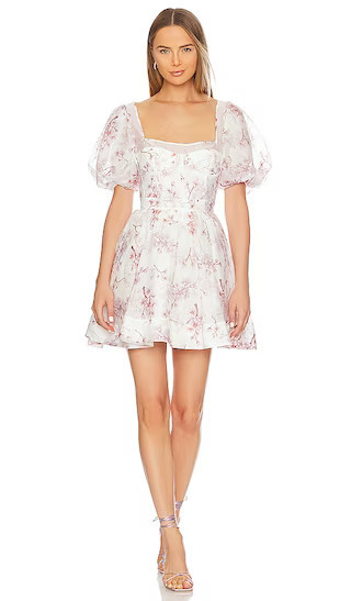 Bardot Gracious Floral Mini Dress in White. - size 8 | Revolve Clothing (Global)