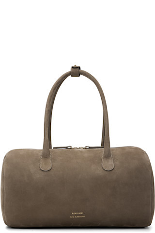 Taupe CLAUS Cylindric Leather Bag | SSENSE