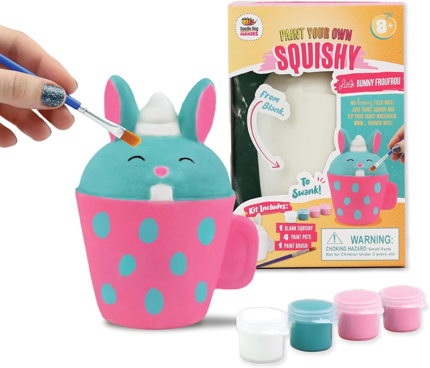 DOODLE HOG Bunny Squishy Painting Kit - Squishy Toys for Kids, Squishies for Kids - Slow Rise Squ... | Amazon (US)