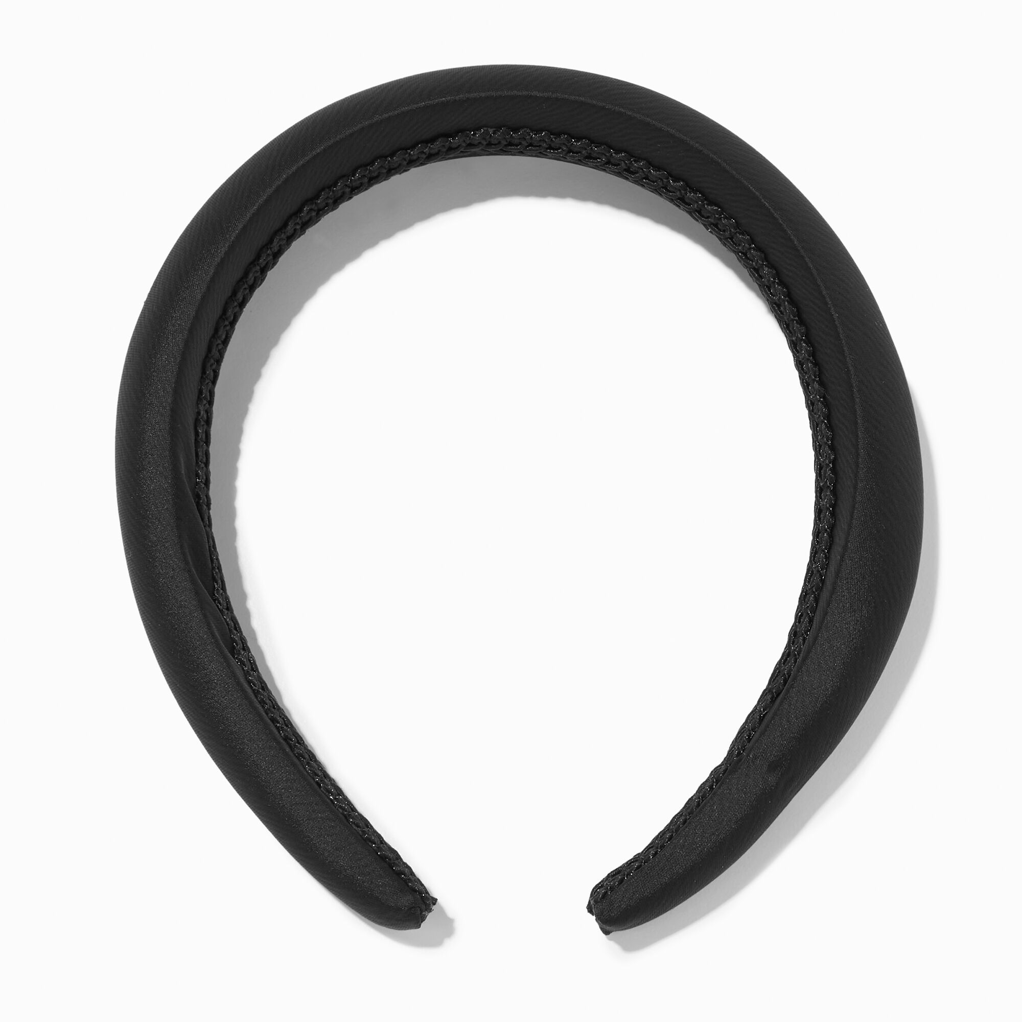 Black Silk Puffy Headband | Claire's (US)