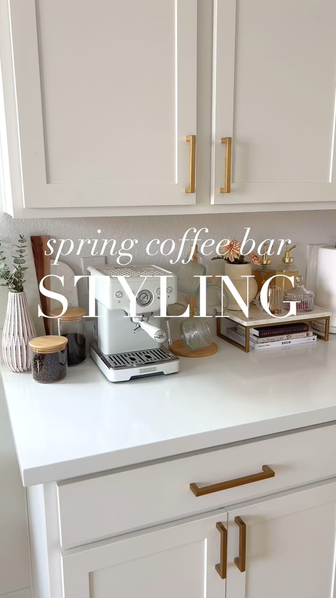 spring coffee bar styling, spring coffee bar decor, spring coffee bar essentials, spring coffee bar station, spring coffee station decor, spring coffee counter decor, coffee bar accessories, spring decor, spring home decor, Amazon home decor, Amazon decor, Amazon finds, kitchen must haves, kitchen decor, espresso machine, coffee mug tree, glass mugs, glass dispensers, coffee syrup dispenser, coffee table books, coffee books, eucalyptus stems, faux flowers, glass creamer pitcher, bamboo glass storage containers, marble serving tray, marble cutting board, marble charcuterie board, gold coffee spoons, gold leaf coffee spoons, vintage glass storage container, Amazon spring sale

#LTKStyleTip #LTKSeasonal #LTKSaleAlert #LTKFindsUnder100 #LTKFindsUnder50 #LTKHome #LTKWatchNow