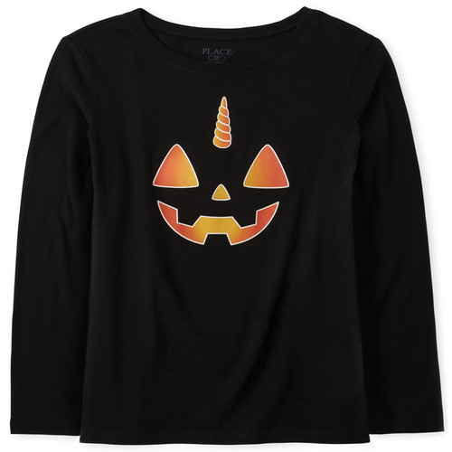 Womens Matching Family Halloween Glow Pumpkin Graphic Tee | The Children's Place