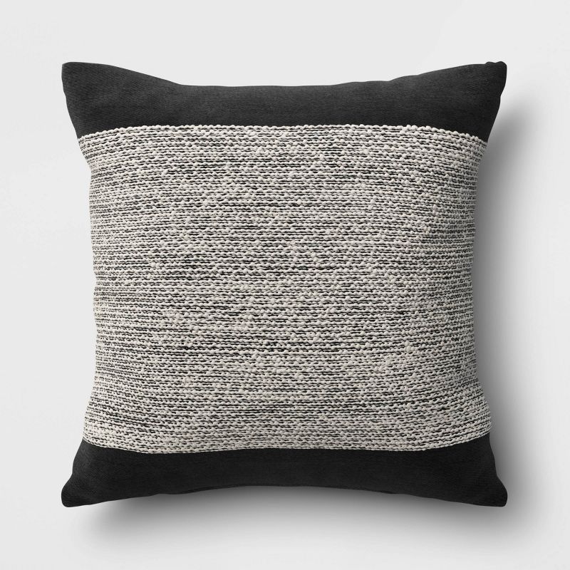 Block Outdoor Throw Pillow Black/White - Threshold™ | Target