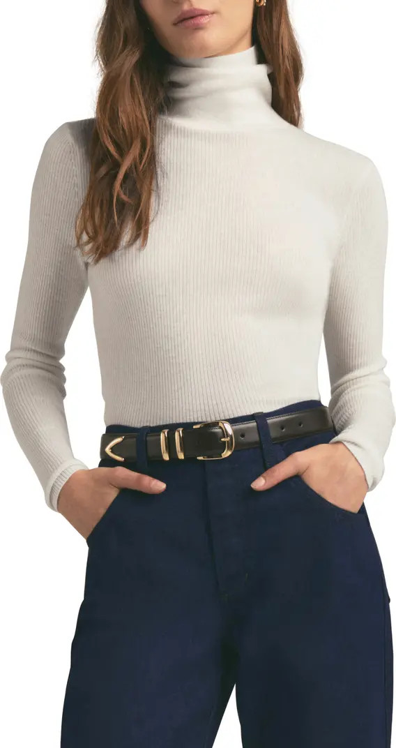 Amelia Rib Merino Wool Turtleneck Top | Nordstrom