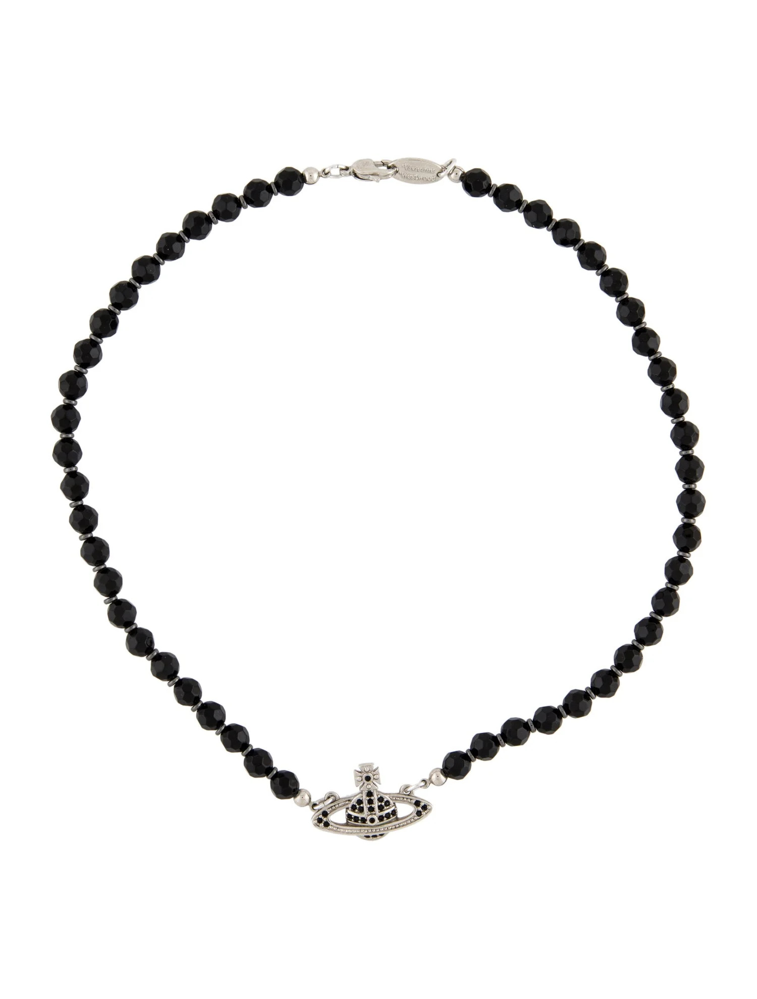 Crystal & Bead Messaline Choker Necklace | The RealReal