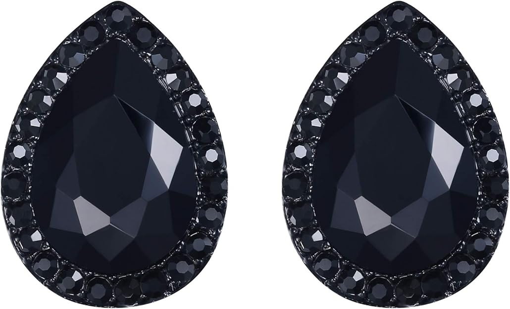 EVER FAITH Women's Austrian Crystal Wedding Teardrop Stud Earrings | Amazon (US)