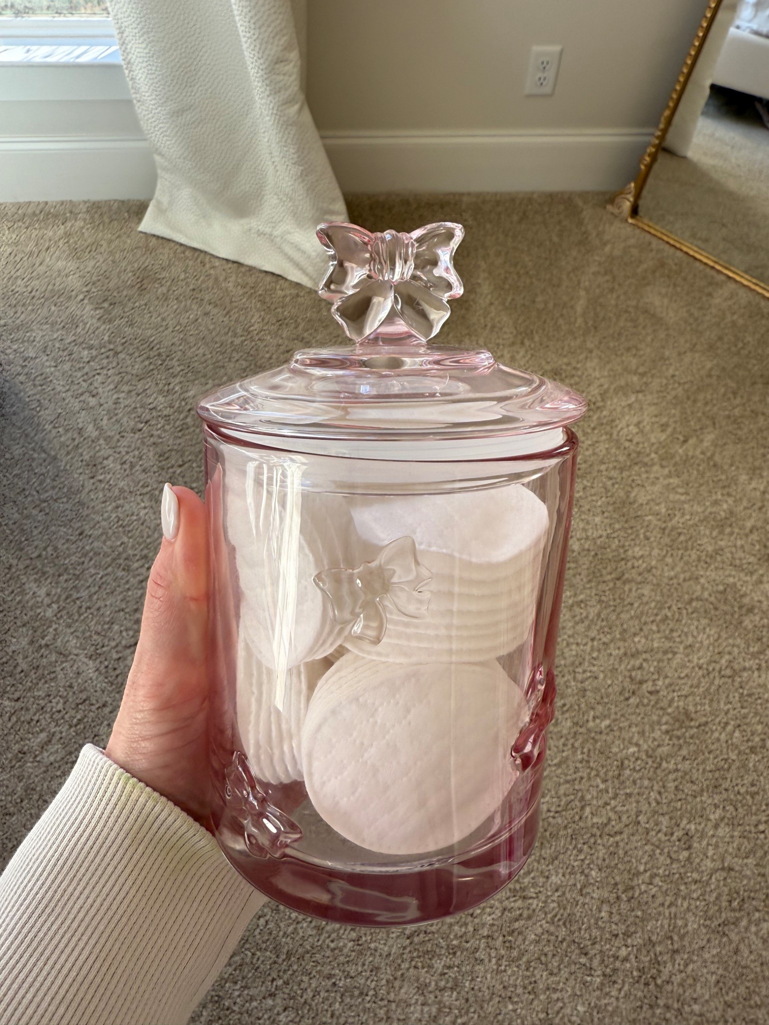 The cutest jar I picked up yesterday!! Hurry and snag them before they sell out! #glass #pink #bow #home

#LTKFindsUnder50 #LTKSaleAlert #LTKHome