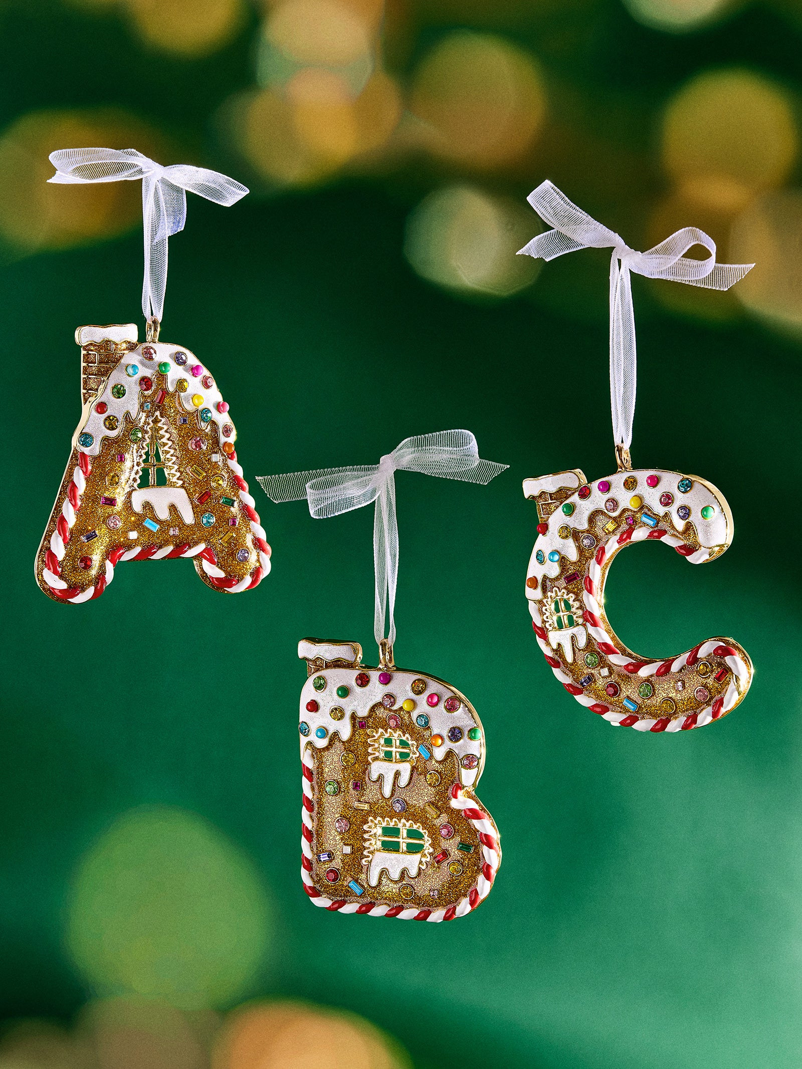 Gingerbread Initial Ornament - Gingerbread Initial Ornament | BaubleBar (US)