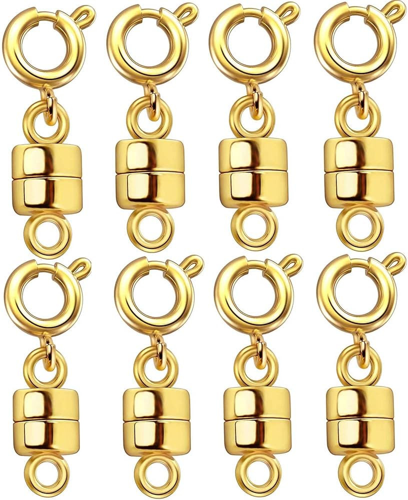 Dailyacc Magnetic Necklace Clasps and Closures - Safety 14 K Gold and Silver Jewelry Converters f... | Amazon (US)