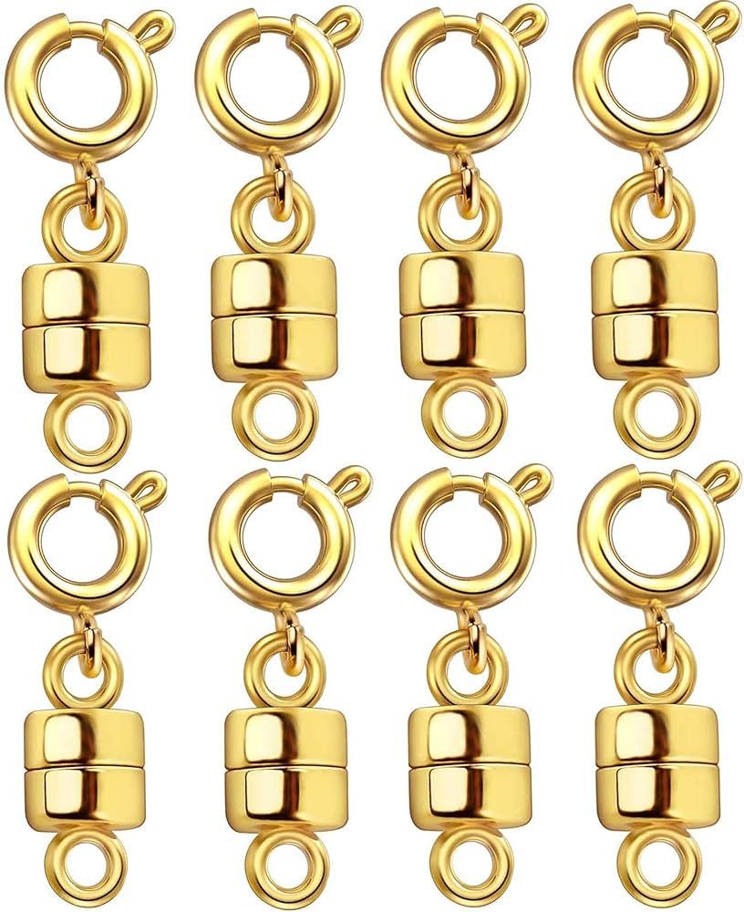 Dailyacc Magnetic Necklace Clasps and Closures - Safety 14 K Gold and Silver Jewelry Converters f... | Amazon (US)