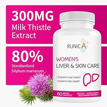 Women's Liver & Skin Support - Milk Thistle, Niacinamide, Alpha-Lipoic Acid, and Turmeric - Antio... | Amazon (US)