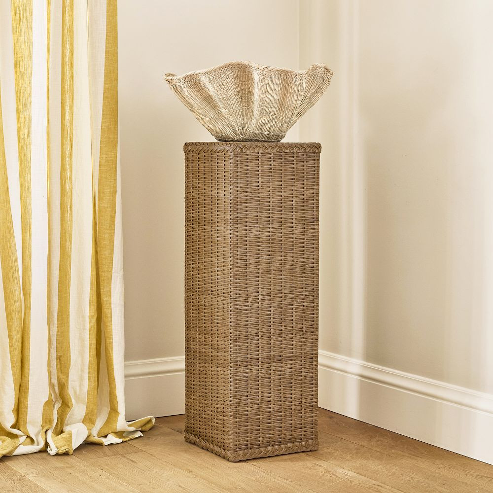 Lila Rattan Pedestal | GreenRow