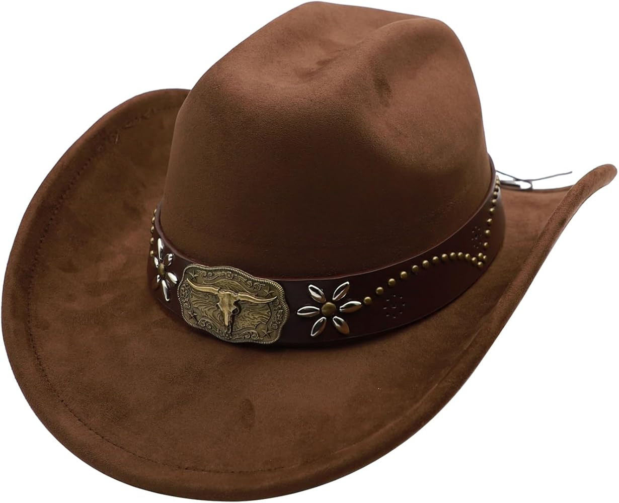 Western Cowboy Hat, Cowgirl Hat, Fedora Hats Classic Cowboyhat, Wide Brim, Felt
        for Men, ... | Amazon (US)