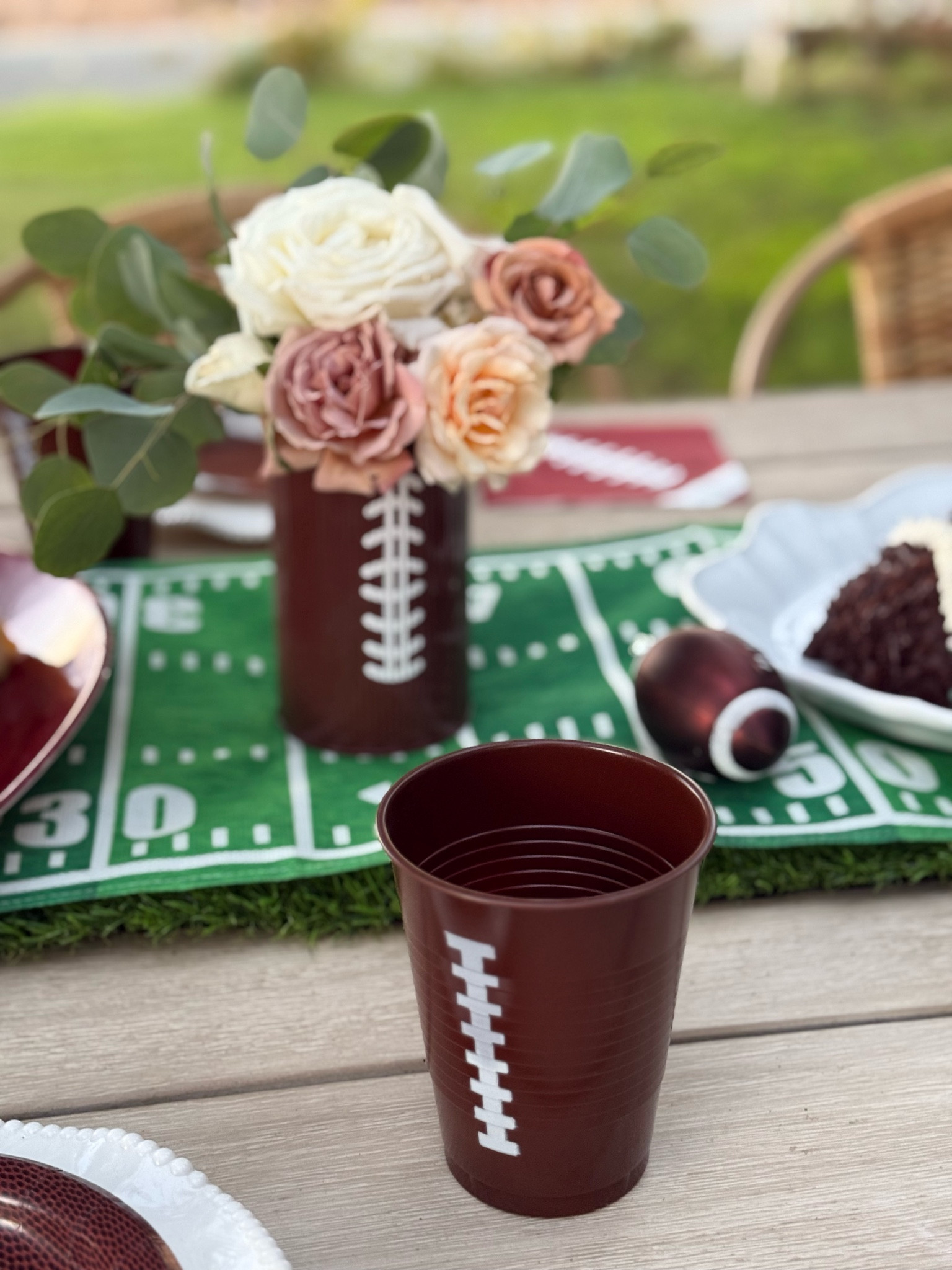 Super Bowl finds. Super Bowl cups. Super Bowl centerpiece. Super Bowl Tablescape. Super Bowl table decor. Super Bowl table runner. Football finds. Philadelphia Eagles finds. Kansas City Chiefs finds. 🏈

#LTKParties #LTKHome #LTKSeasonal