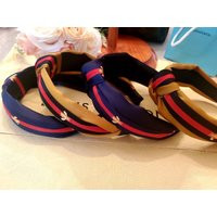 Luxury Inspired Headband - Gucci Style Navy Or Gold Satin | Etsy (US)