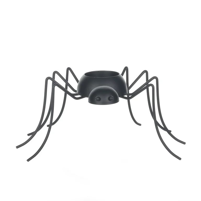 Halloween Metal Spider Candle Holder Decoration, 3.75 in H, by Way To Celebrate | Walmart (US)