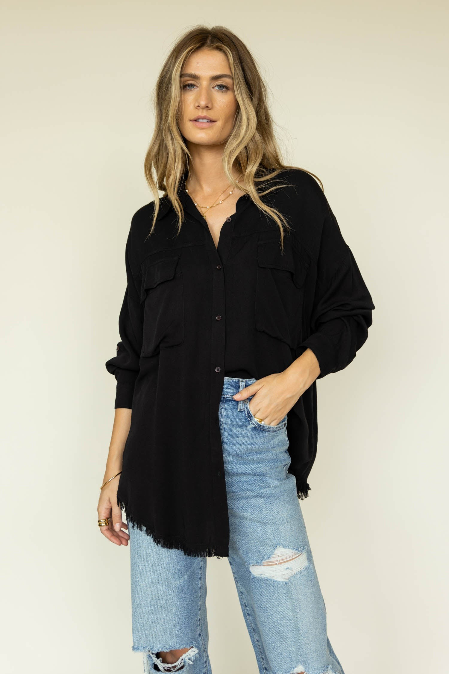 Marc Button Down in Black - böhme | Böhme US