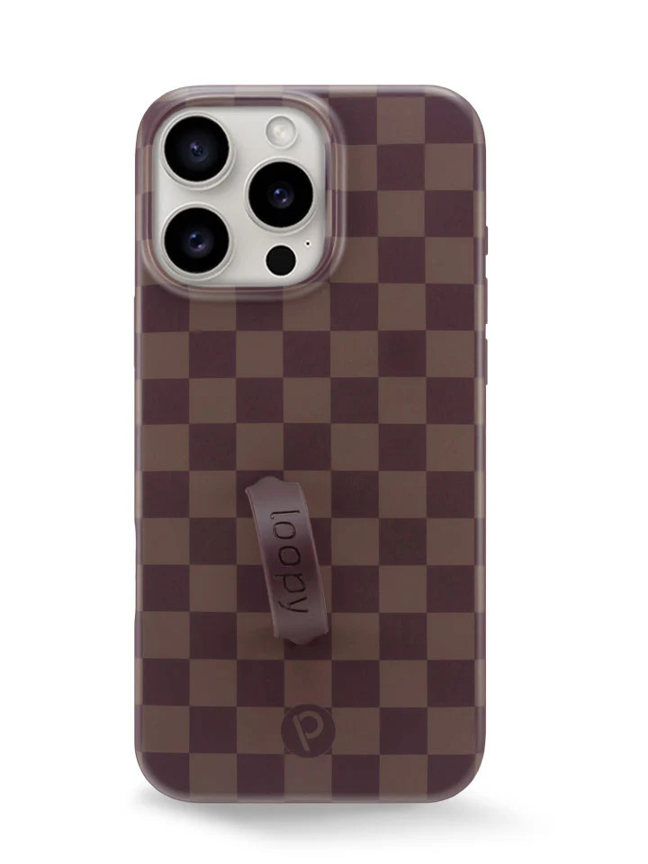 Loopy Cases - Cocoa Checkered | Loopy Cases