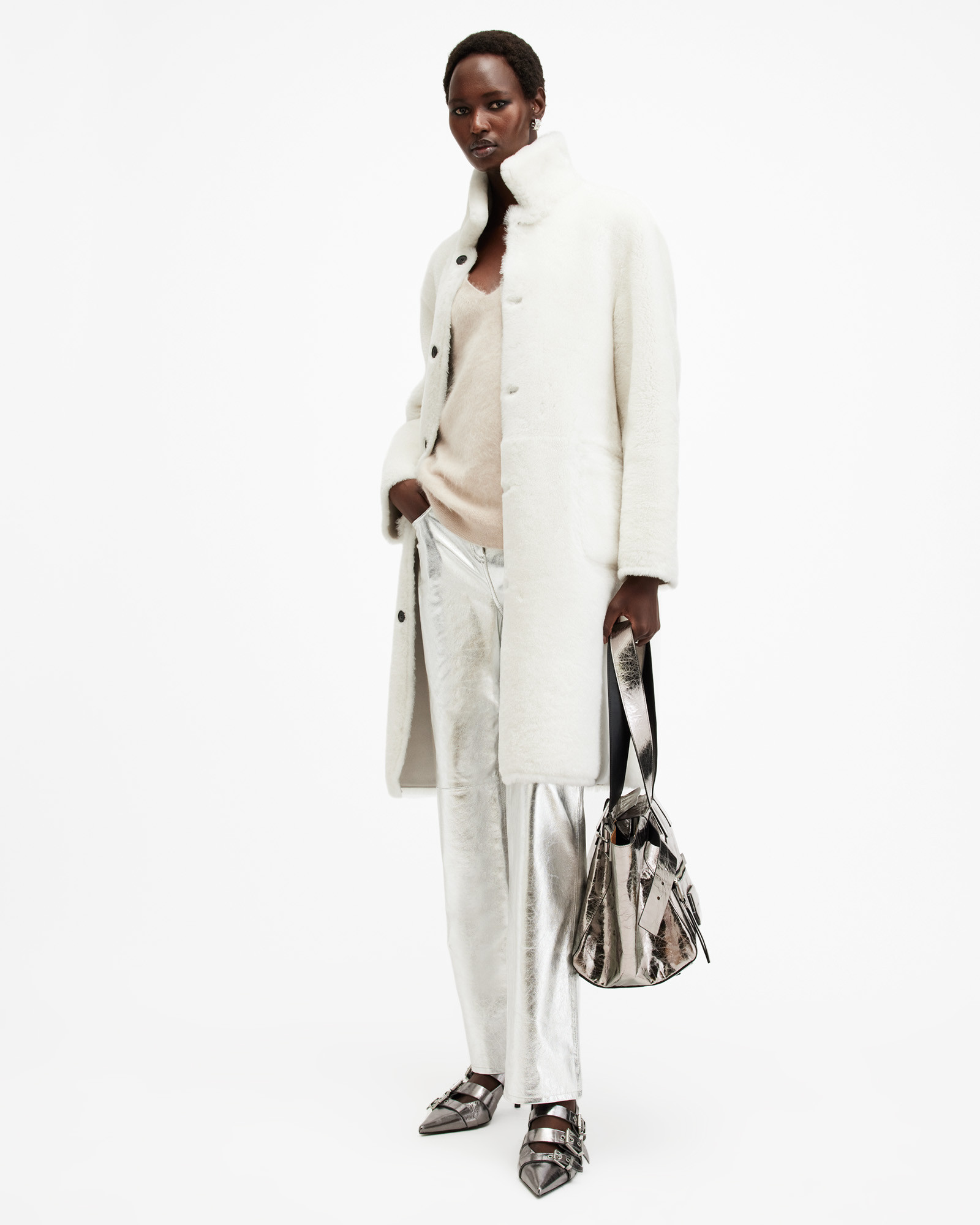 Serra 2-In-1 Reversible Shearling Coat | AllSaints UK