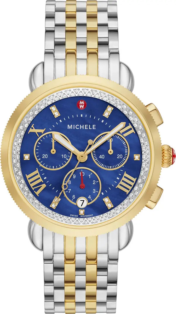 Sporty Two-Tone Diamond Watch | Nordstrom