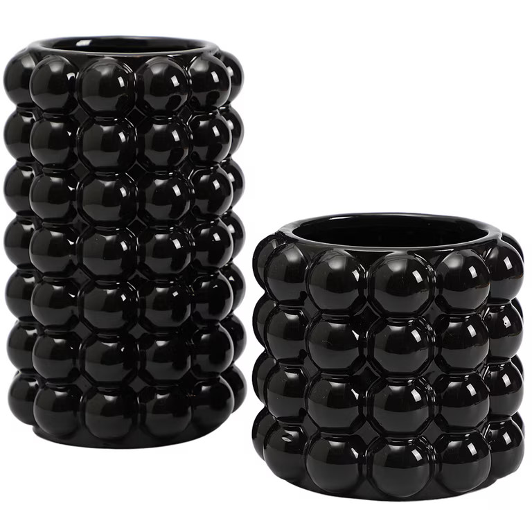 YANWE1 Bubble Vases, Black Ceramic Vases Set of 2, Boho Vases, Tall Vases, Modern Vases, Decorati... | Walmart (US)
