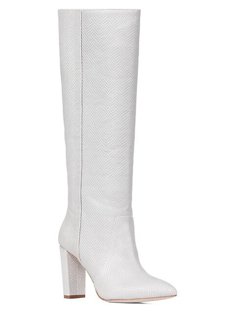 Carmen Knee-High Snake-Embossed Leather Boots | Saks Fifth Avenue