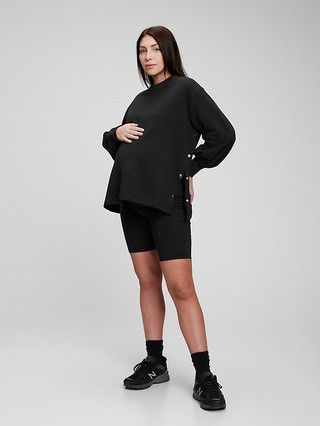 Maternity Side Snap-Button Nursing Sweatshirt | Gap (US)