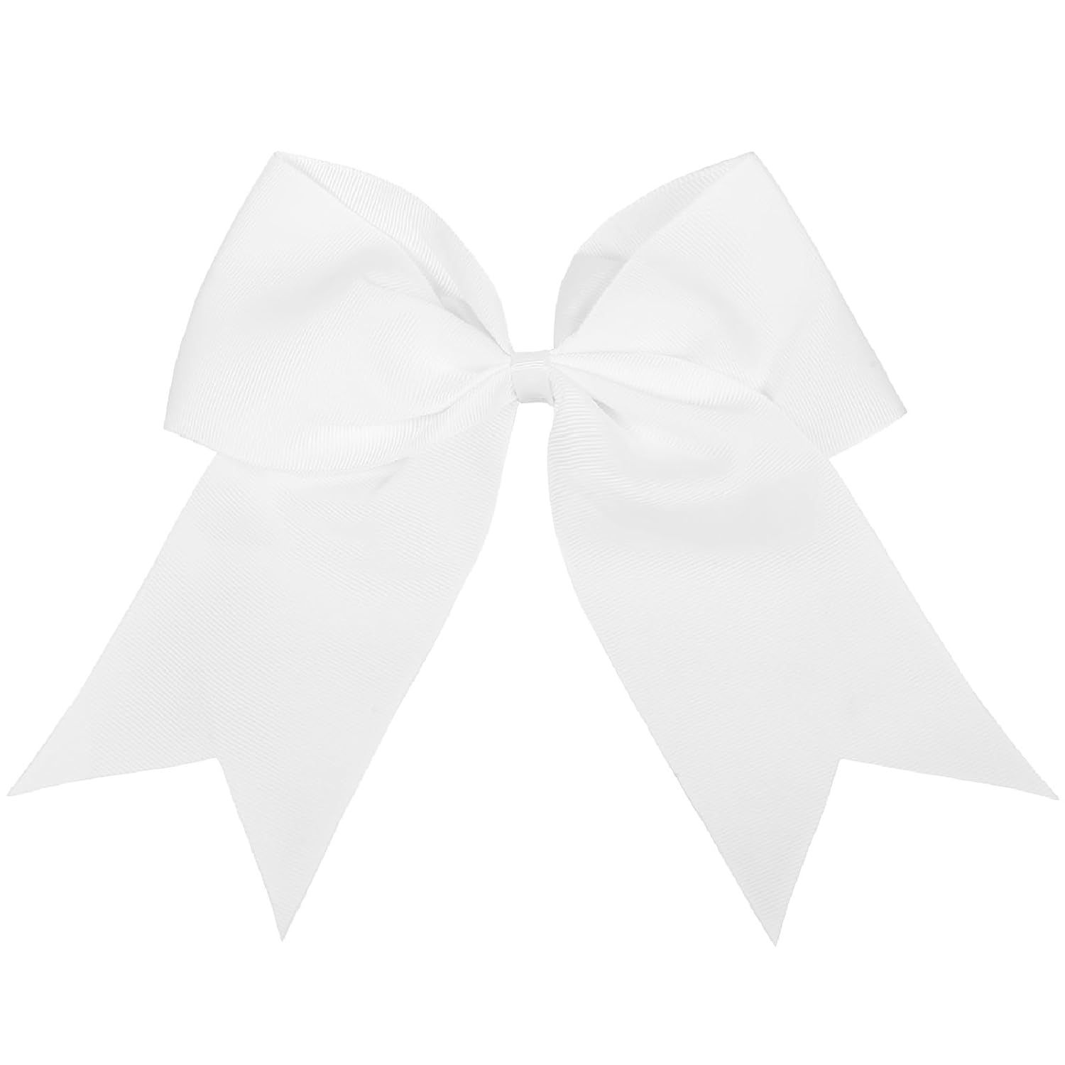Jumbo Cheer Bows White Hair Bow Clips 8 Inch Big White Bows for Girls Hair Women Cheerleading Bow... | Amazon (US)