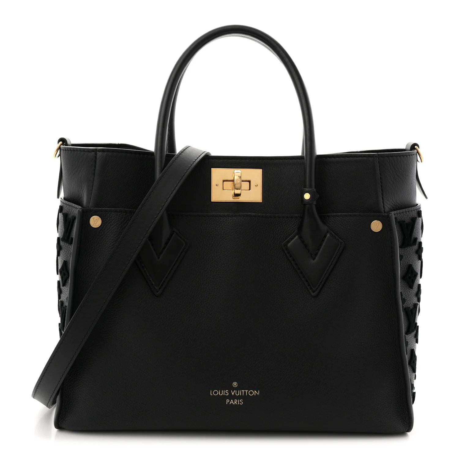Calfskin Monogram Tufting On My Side Black | FASHIONPHILE (US)