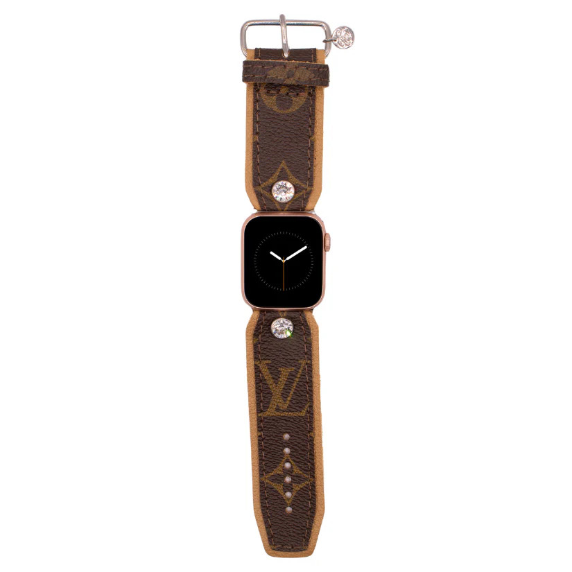Blessing Band - Upcycled LV Monogram with Tan Watchband (Logo) | Sparkl