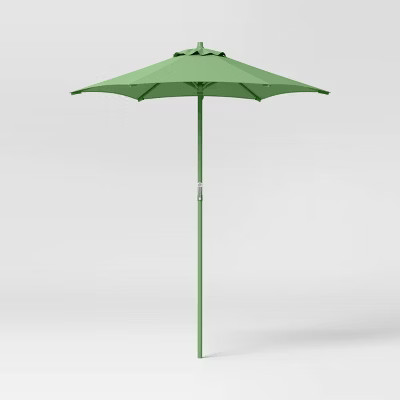 6' Round Outdoor Patio Market Umbrella with Black Pole - Room Essentials™ | Target