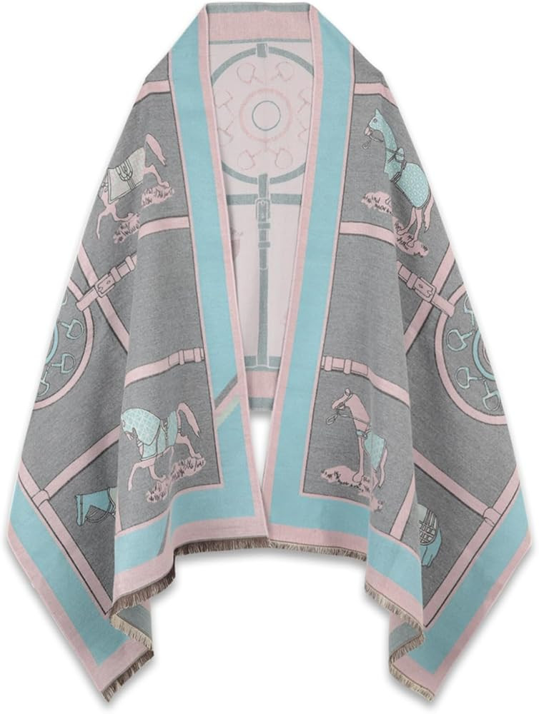 EXTREE Scarfs for Women Pashmina Silky Shawl Wrap for Evening Dressing Blanket Open Front Poncho ... | Amazon (US)