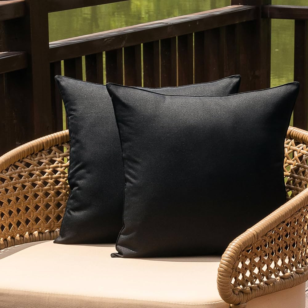 NiNi ALL Outdoor Waterproof Throw Pillow Covers Pillowcase for Patio Tent Couch Set of 2 Decorati... | Amazon (US)