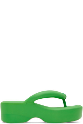 Green Melissa Free Platform Sandals | SSENSE