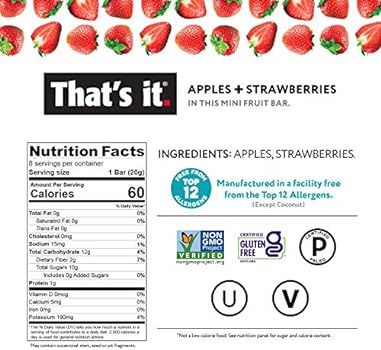 Amazon.com: That's it. Mini Fruit Bars (Variety 24 PACK) No Sugar Added, Plant-Based, Vegan & Glu... | Amazon (US)