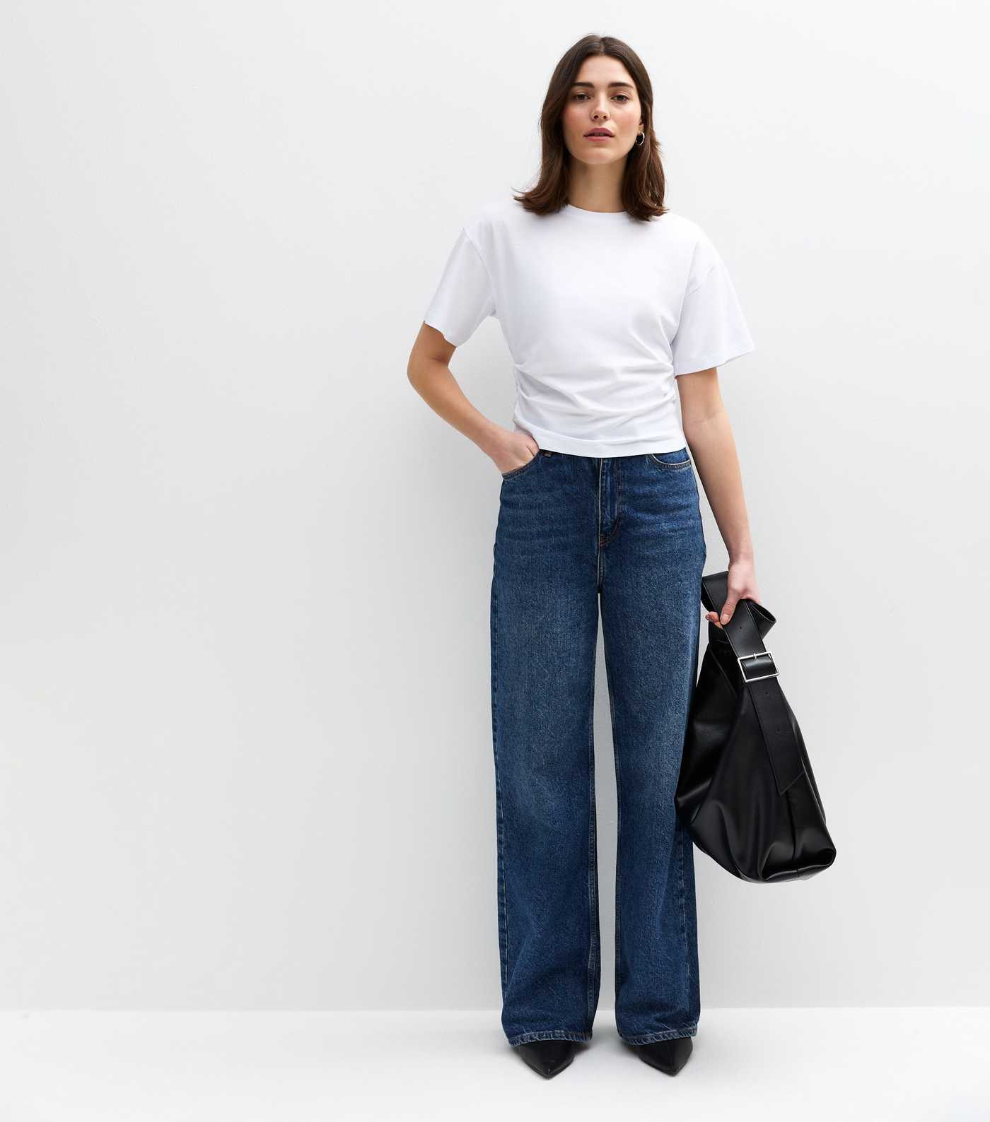 White Ruched Seam Corset T-Shirt | New Look | New Look (UK)