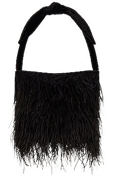 Lele Sadoughi Beatrix Feather Bag in Jet from Revolve.com | Revolve Clothing (Global)