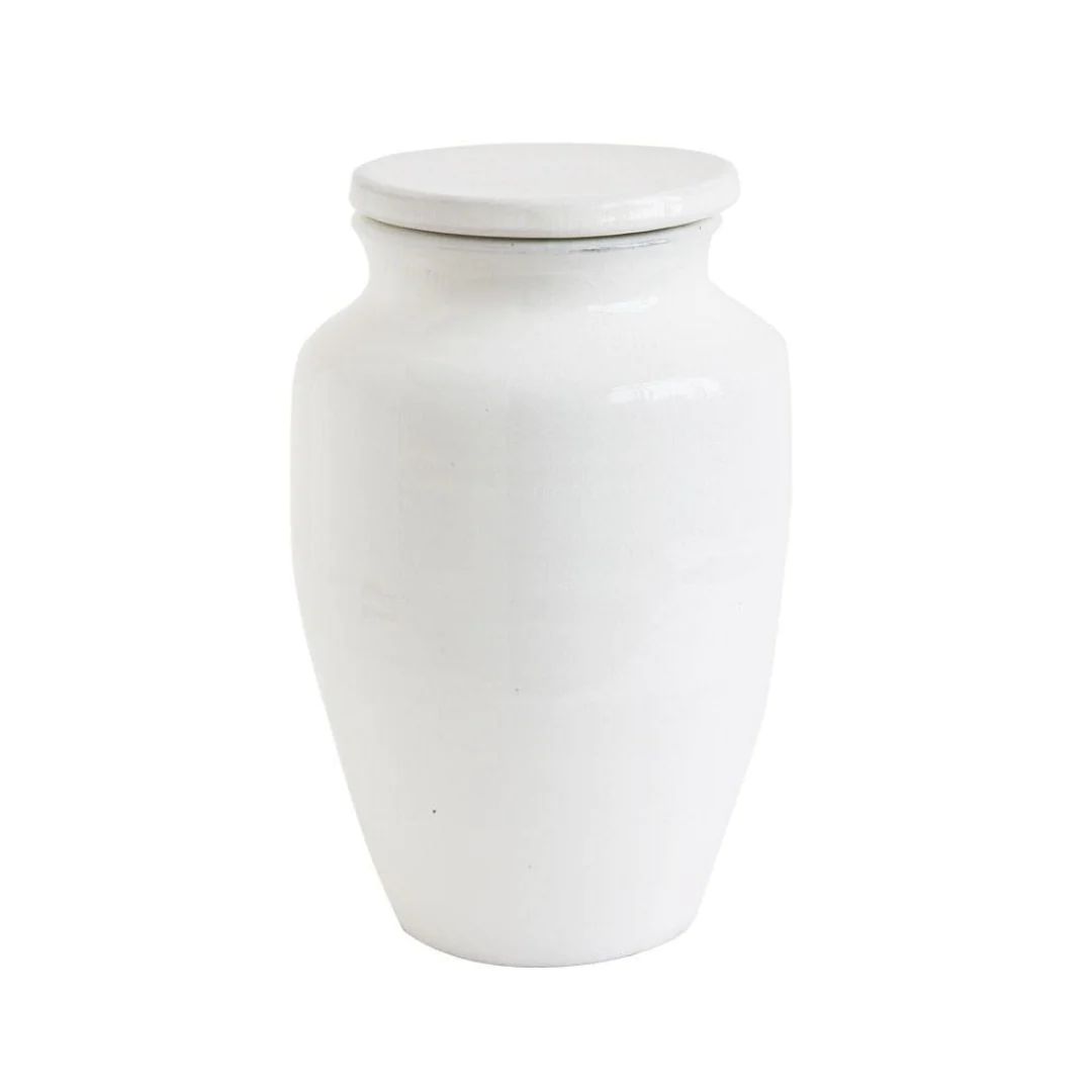 White Terra Cotta Cachepot, Medium | Megan Molten