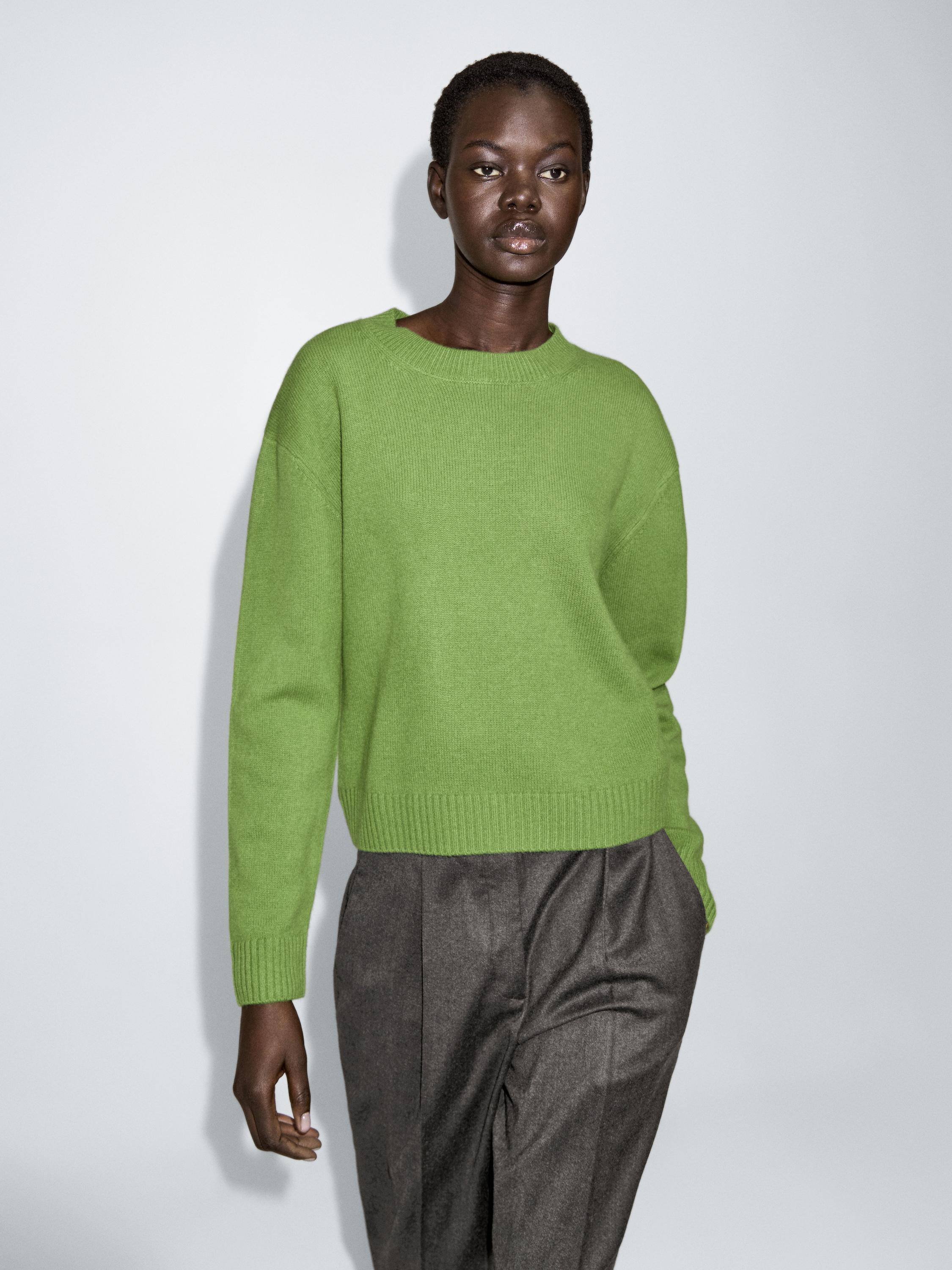 Wool blend crew neck sweater | Zara US