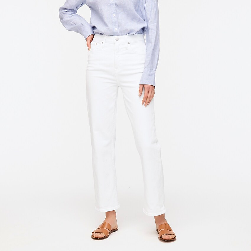 Slim wide-leg jean in white | J. Crew US
