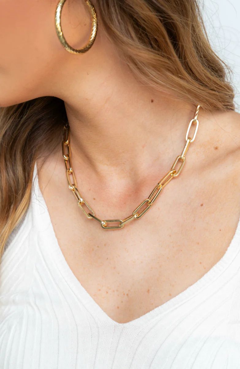 Someone Else Gold Chain Necklace | Apricot Lane Boutique