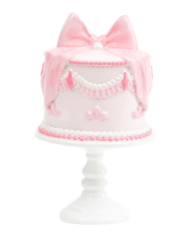 Cake With Bow On Stand | TJ Maxx