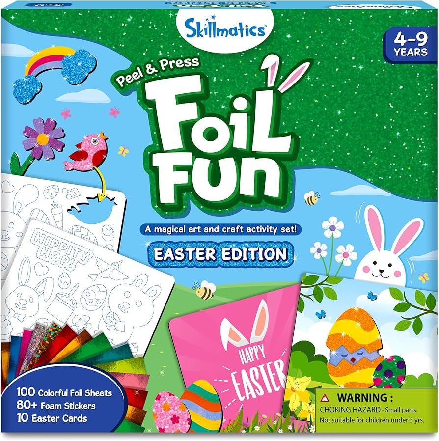 Skillmatics Foil Fun - Easter Cards, No Mess Art for Kids, Easter Basket Stuffers, Craft Kits, DI... | Amazon (US)
