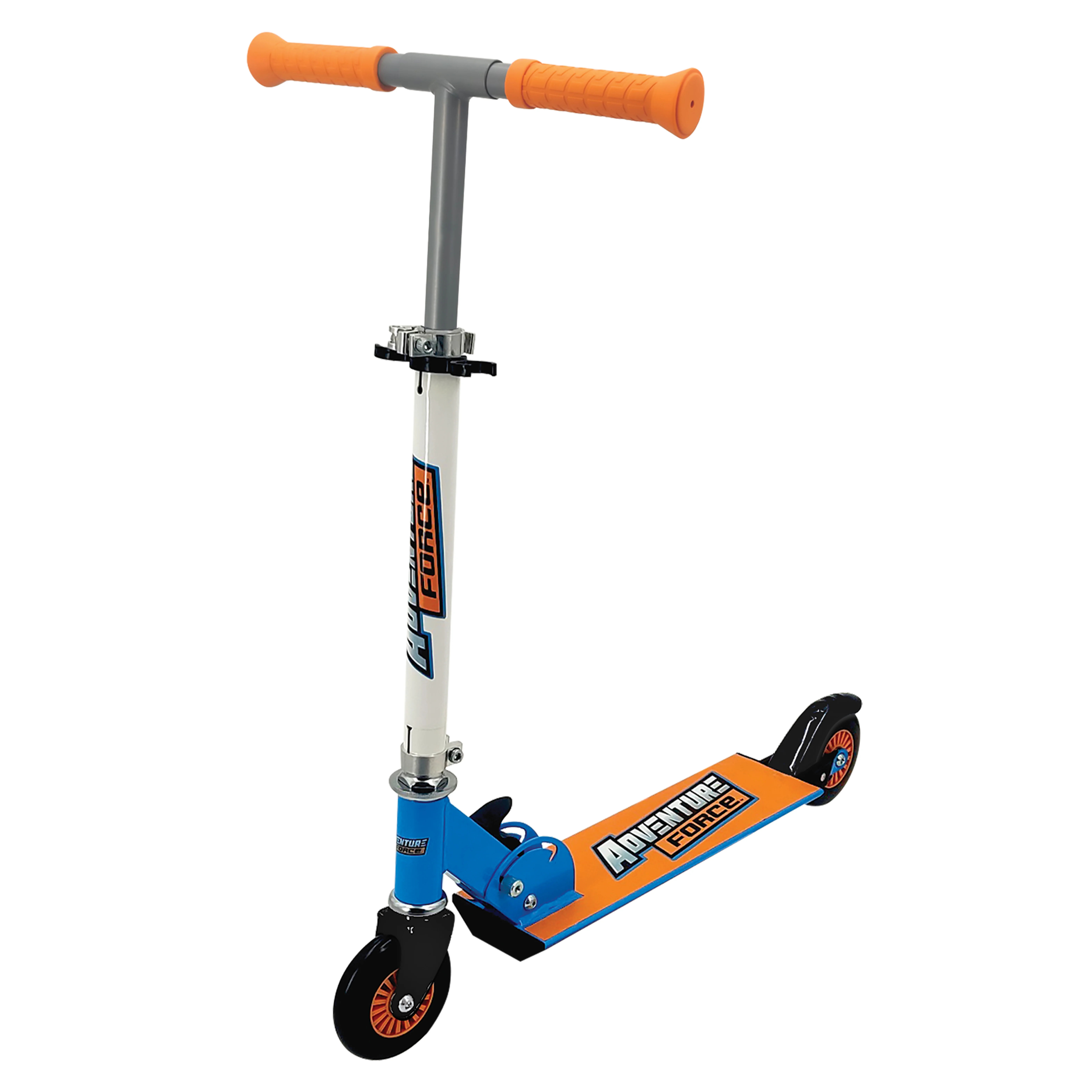 Adventure Force Folding Scooter - Blue and Orange 100mm Wheels 110 lbs Max Weight - 3+ - Unisex | Walmart (US)